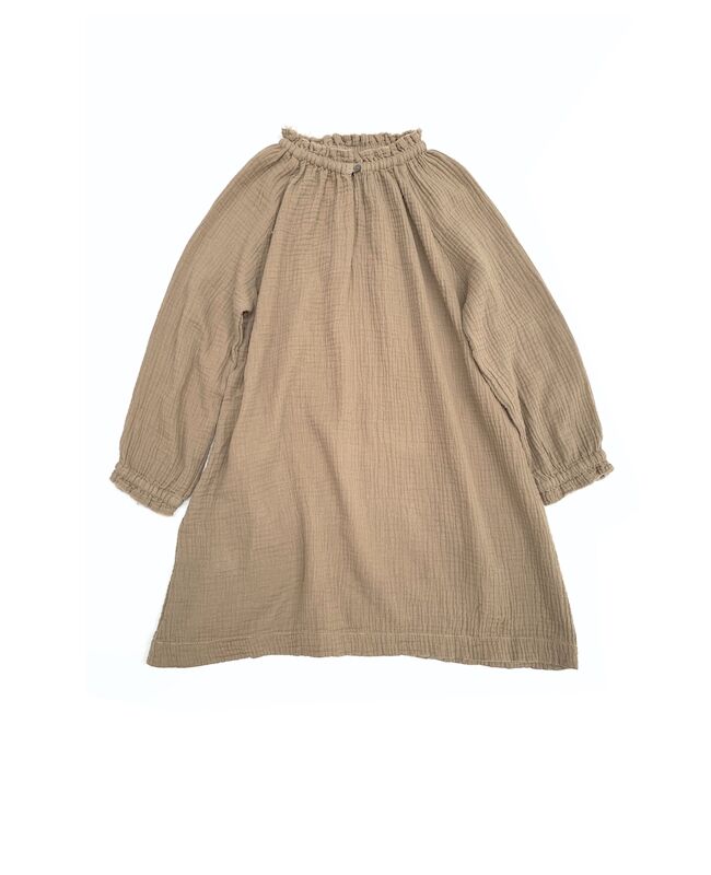 Crinkle Dress in Sand