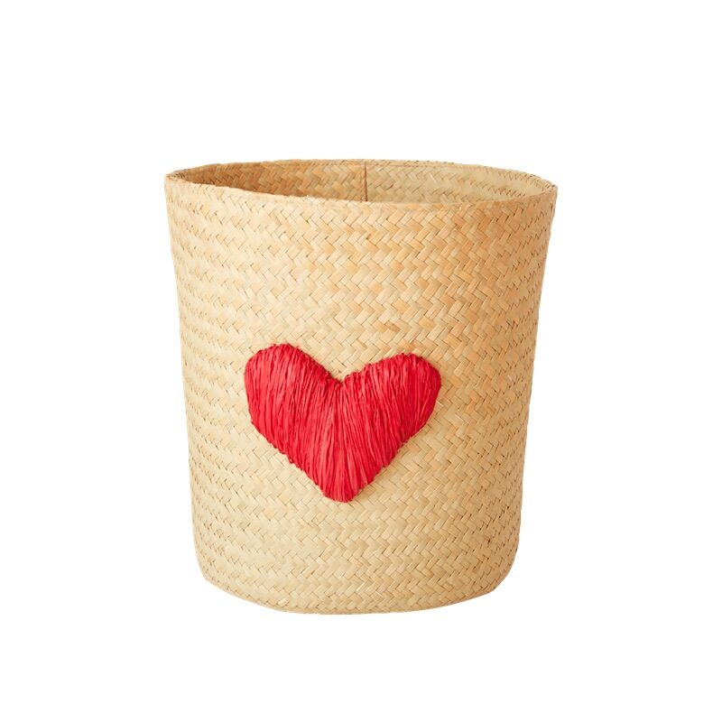 Raffia Basket with Heart