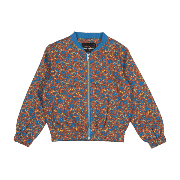 Brown Floral Bomber Jacket