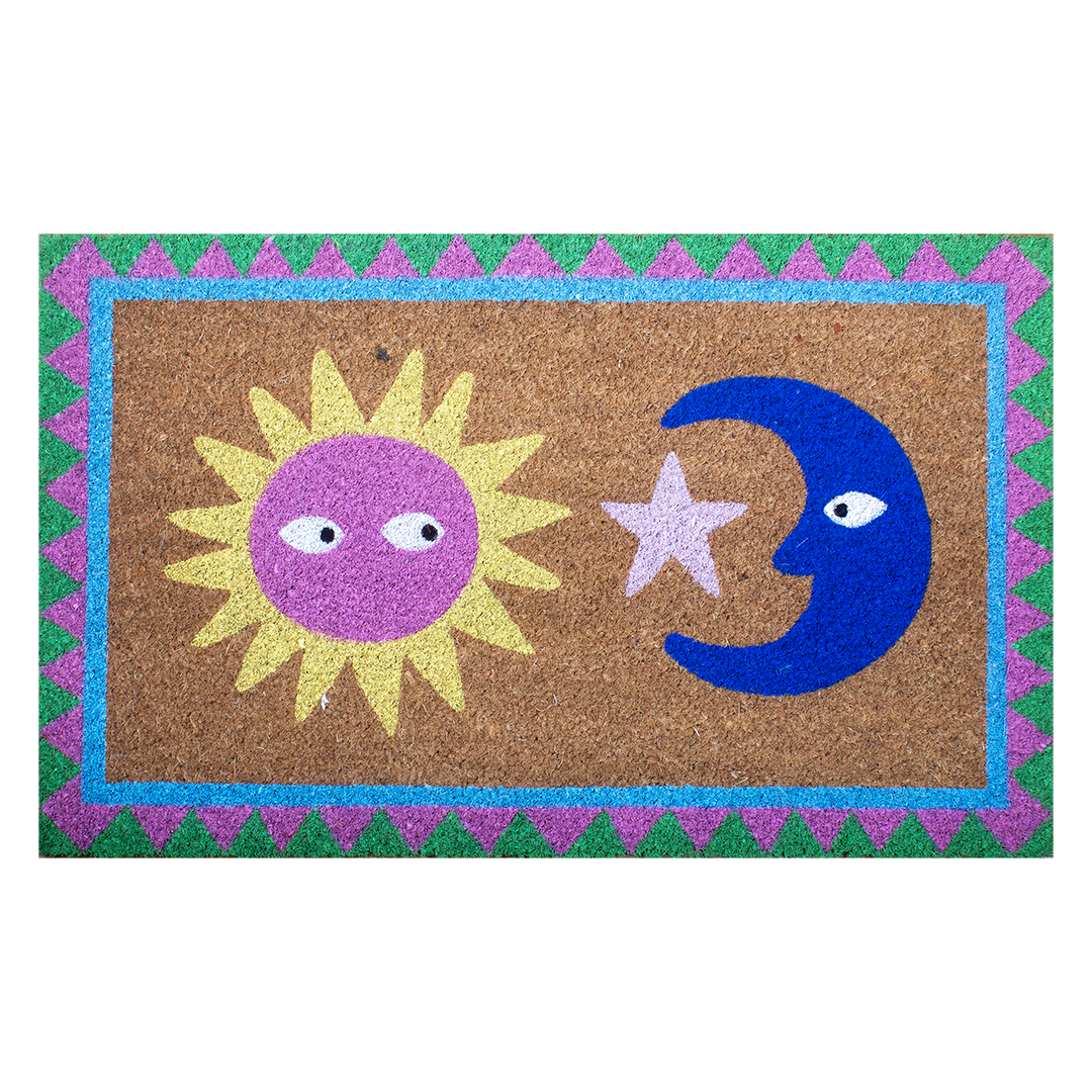 Natural Sun & Moon Doormat