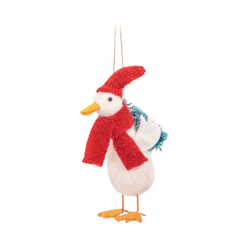 Goose with Christmas Tree Decoration
