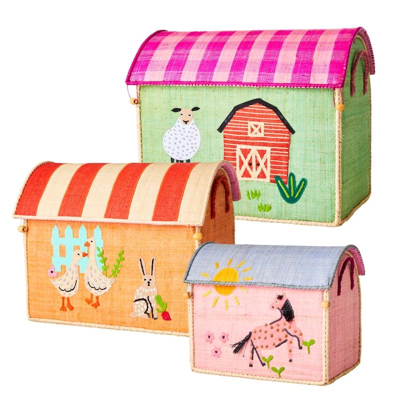 Farmyard Storage Baskets/Pink