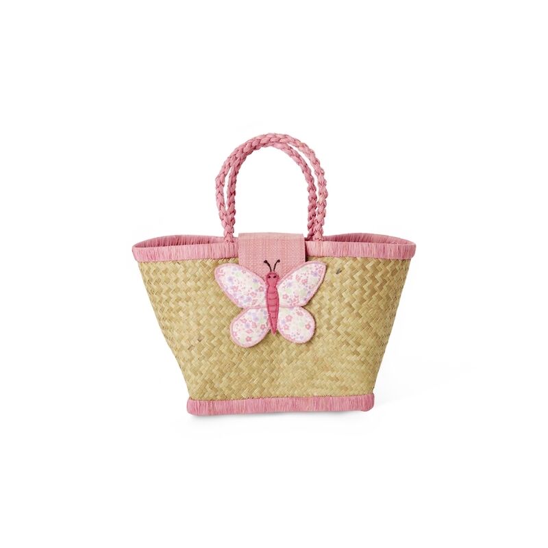 Raffia Bag with Butterfly