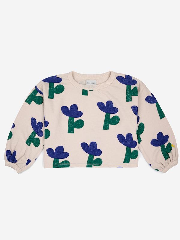 Sea Flower Cropped Sweatshirt
