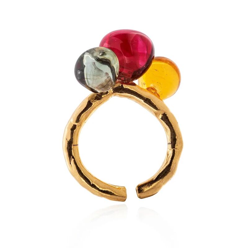 Murano Glass Ring in Amber