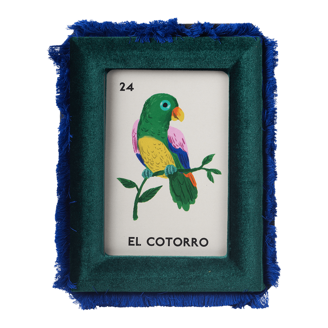 Large Green Velvet Picture Frame