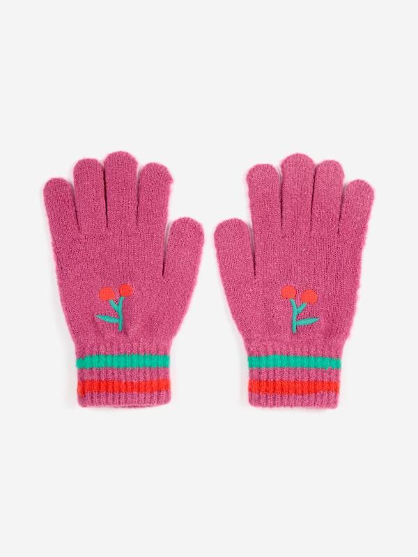 Cherry Knitted Gloves