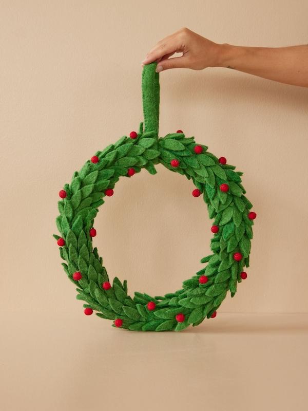 Fabric Christmas Wreath
