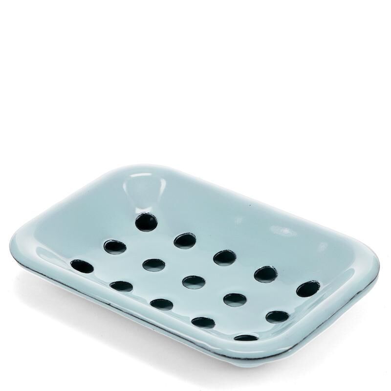 Blue Enamel Soap Dish