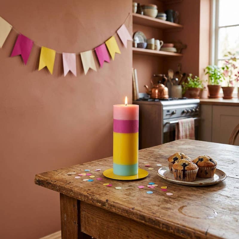 Birthday Pillar Candle