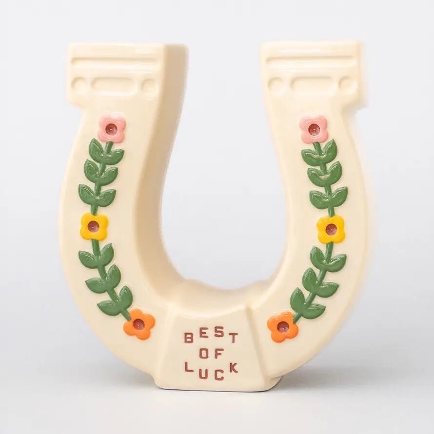 Ceramic Horseshoe Vase