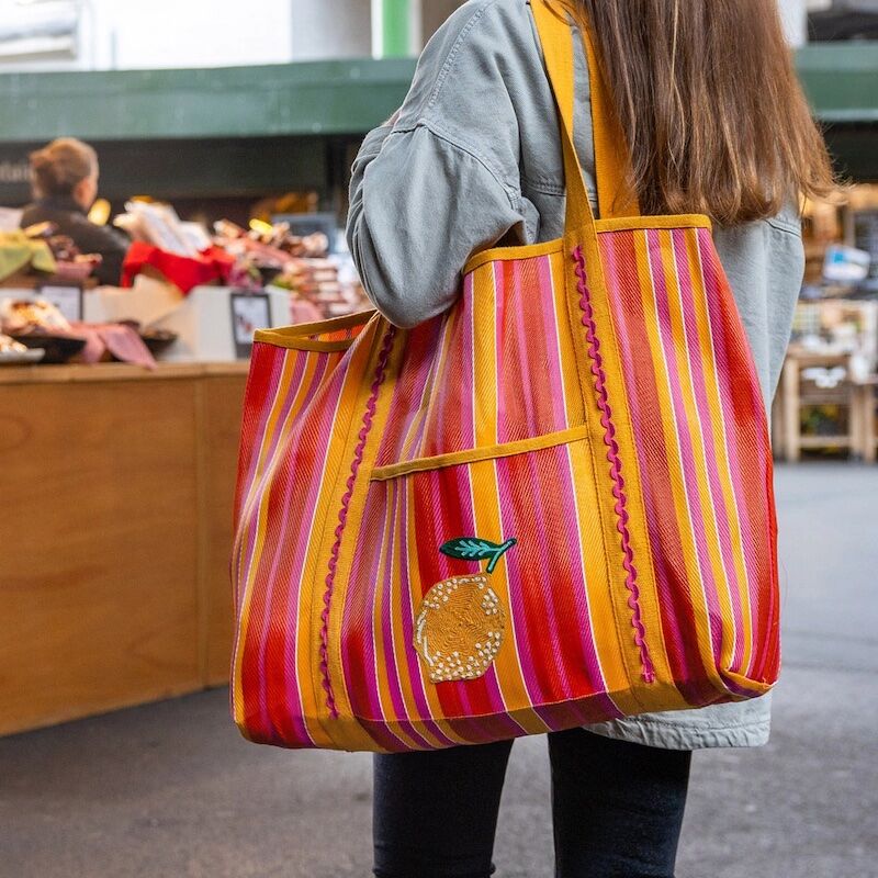 Recycled Plastic Lemon Tote Bag
