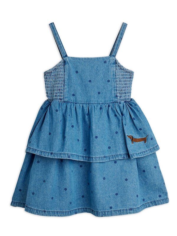 Denim Dots Strap Dress