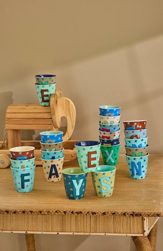 Star Melamine Alphabet Cups