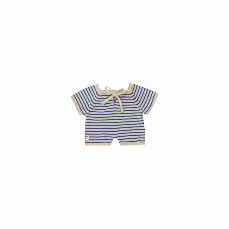 French Stripes Short Romper