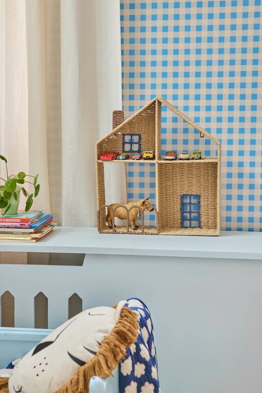 Paper Rope House Shelf in Blue
