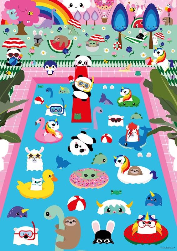 Pink Pool 1000 Piece Puzzle