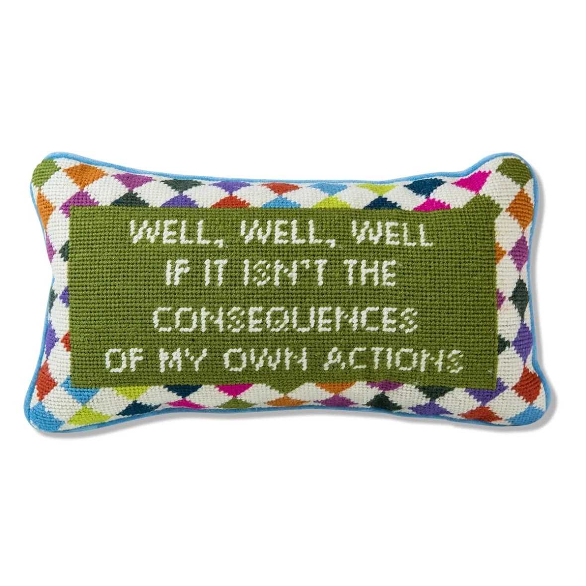 Well Well Well Needlepoint Cushion