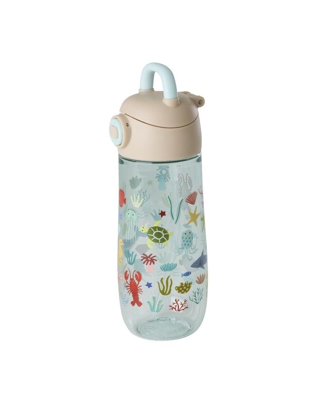 Blue Ocean Print Plastic Drinks Bottle