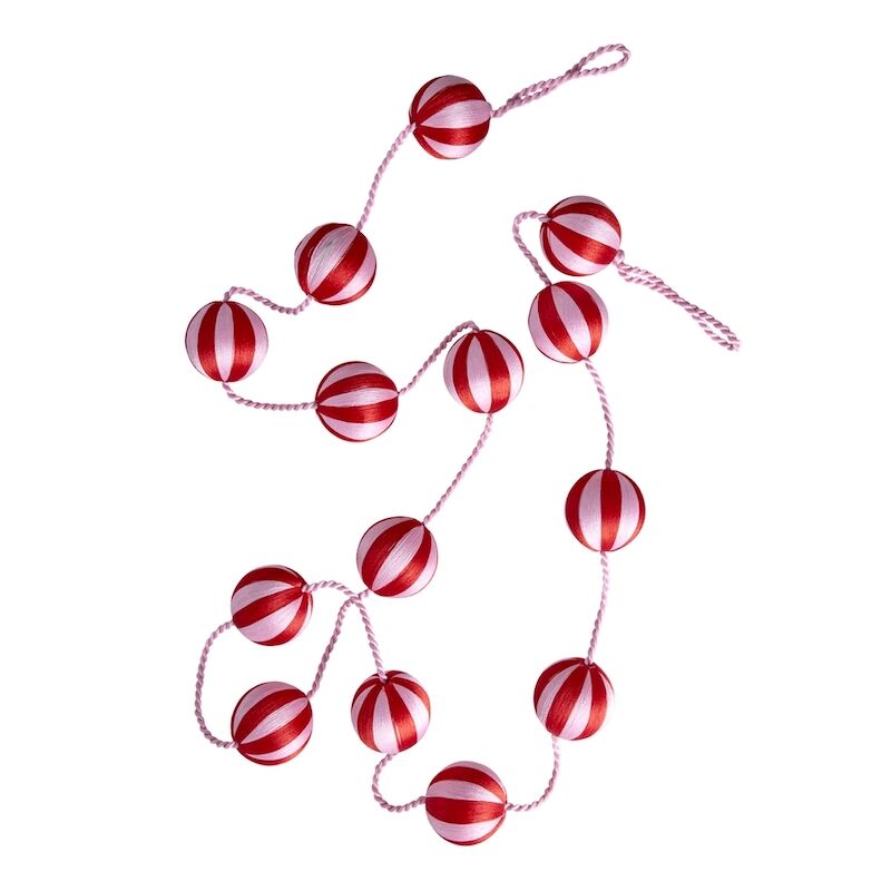 Red Stripes Polyester Garland